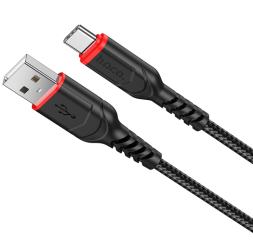 Usb Кабель-зарядка Type-C Hoco X59 3A 3м в тканевой оплётке черный