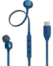 Наушники с микрофоном JBL T310C Type-C синие