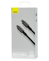 Кабель-зарядка Type-C на Type-C Baseus Tungsten Gold 100W 1м (CATWJ-01) черный