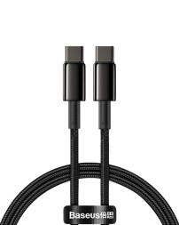 Кабель-зарядка Type-C на Type-C Baseus Tungsten Gold 100W 1м (CATWJ-01) черный
