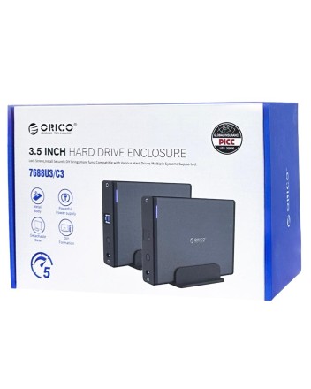  Внешний корпус для HDD/SSD Sata 3.5&quot; Orico 7688U3 USB3.0 черный