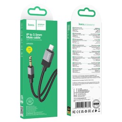 Кабель-переходник Hoco UPA32A Lightning (папа) на AUX 3.5мм (папа) 1м черный