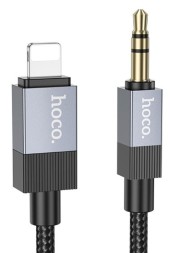Кабель-переходник Hoco UPA32A Lightning (папа) на AUX 3.5мм (папа) 1м черный