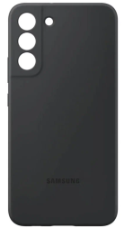 Накладка для Samsung Galaxy S22 Silicone cover без логотипа черная