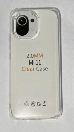  Чехол-накладка силикон Xiaomi Mi 11 2.0мм прозрачный