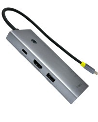 USB-C хаб Baseus UltraJoy Series 7в1 3USB/HDMI/2USB-C/RJ45 (B00052803811-03) серый
