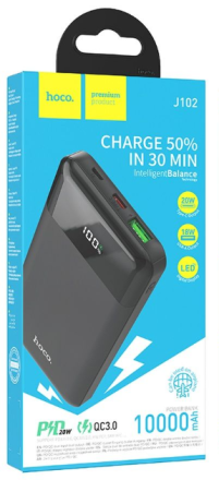  Powerbank Hoco J102 10000mAh 1USB/1C 18W/20W черный