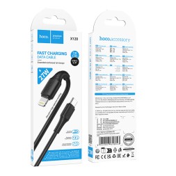 Usb Кабель-зарядка Type-C на Lightning Hoco X120 27W 1м черный