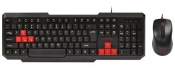 Проводной комплект клавиатура+мышь Smartbuy Smartbuy ONE черно-красный (SBC-230346-KR)