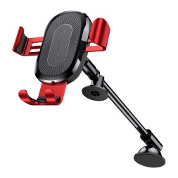 Держатель c беспроводной зарядкой Baseus Heukji Gravity (WXZT-09) красный