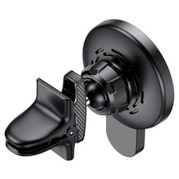 Держатель c беспроводной зарядкой в воздуховод Hoco CA85 15W магнитный черный