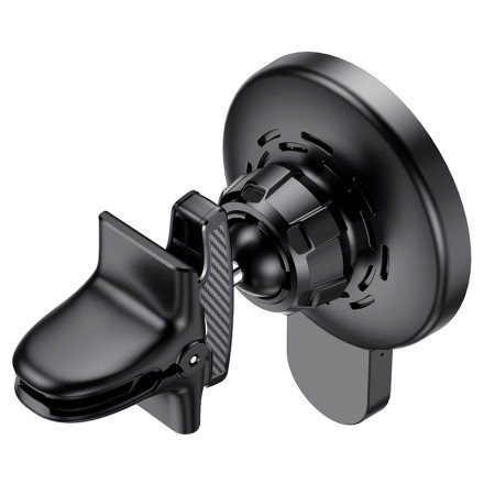  Держатель c беспроводной зарядкой в воздуховод Hoco CA85 15W магнитный черный