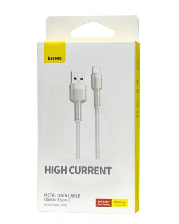  Usb Кабель-зарядка TYPE-C Baseus Cafule Series 1м (CAKF000102) 66W белый