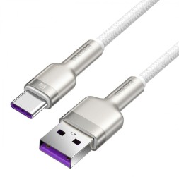 Usb Кабель-зарядка TYPE-C Baseus Cafule Series 1м (CAKF000102) 66W белый