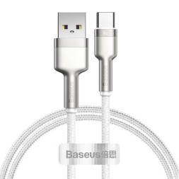 Usb Кабель-зарядка TYPE-C Baseus Cafule Series 1м (CAKF000102) 66W белый