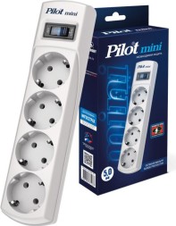 Сетевой фильтр Pilot Mini 4 розетки 5м белый