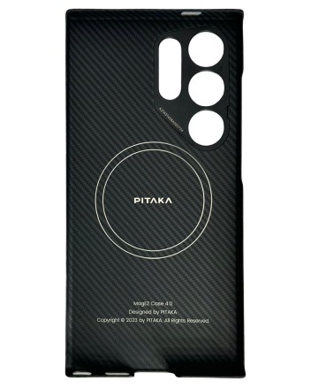  Накладка для Samsung Galaxy S24 Ultra Pitaka Magez Case 4 черно-серый