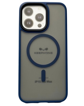 Накладка для i-Phone 15 Pro Max Keephone Mago Pro Magsnap матовый синий