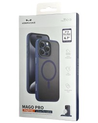 Накладка для i-Phone 15 Pro Max Keephone Mago Pro Magsnap матовый синий