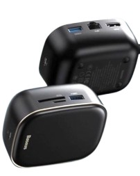 USB хаб Baseus AC Multifunctional 2USB/1C/HD 4K/SD/TF/RJ45 CAHUB-AC01 черный