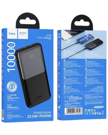  Powerbank Hoco J136 10000mAh 2USB/1С 22.5W+PD20W черный
