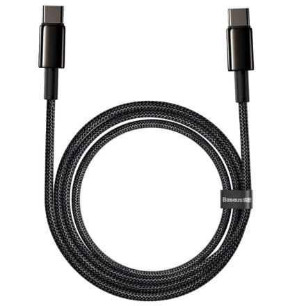  Кабель-зарядка Type-C на Type-C Baseus Tungsten Gold 100W 2м (CATWJ-A01) чёрный