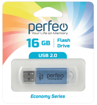  USB флеш накопитель Perfeo 16GB E01 Blue economy series