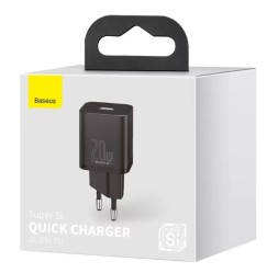 Сетевое зар. устр. Baseus Super Si Quick Charger 1C 20W EU CCSUP-B01 черное
