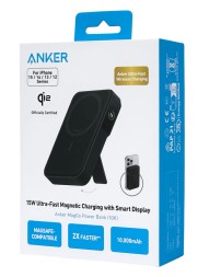 Powerbank с беспроводной зарядкой Anker A1654 10000mAh 1USB/1C (A1654P12) черный