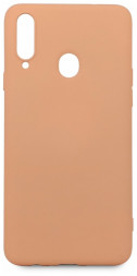 Накладка для Samsung Galaxy A20S Silicone cover пудро