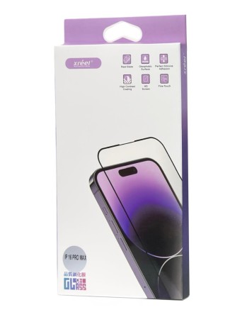  Защитное стекло для i-Phone 16 Pro Max 6.9&quot; Xreel чёрное