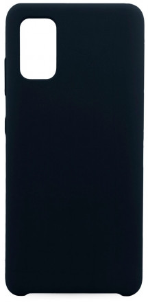 Накладка для Samsung Galaxy A41 Silicone cover без логотипа черная