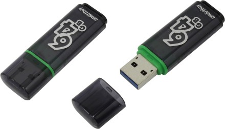  3.0 USB флеш накопитель Smartbuy 64GB Glossy Dark Grey (SB64GBGS-DG)