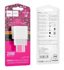 Сетевое зар. устр. Hoco CS13A 1С 20W белое