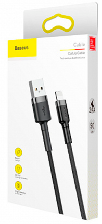  Usb Кабель-зарядка Lightning Baseus Cafule 0.5м (CALKLF-AG1) чёрный