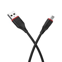 Usb Кабель-зарядка Micro Borofone X17 Enjoy 2A 1м силиконовый чёрный