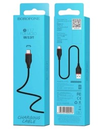 Usb Кабель-зарядка Micro Borofone X17 Enjoy 2A 1м силиконовый чёрный