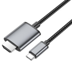 Кабель-переходник Hoco UA27 HDMI (папа) на Type-C (папа) черный