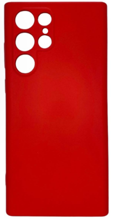  Накладка для Samsung Galaxy S22 Ultra Silicone cover без логотипа красная