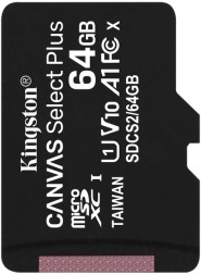 micro SDXC карта памяти Kingston 64GB Class10 100R A1 Canvas Plus без ад..(SDCS2/64GBSP)