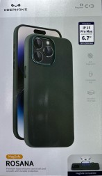 Накладка для i-Phone 15 Pro Max Keephone Rosana Magsafe зелёный