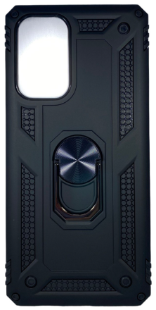  Накладка для Samsung Galaxy A73 5G силиконовая противоударная с кольцом черная