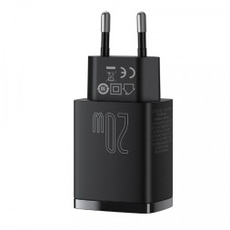 Сетевое зар. устр. Baseus Compact 20W EU 1USB/1C CCXJ-B01 черное