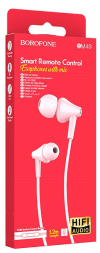 Наушники с микрофоном Borofone BM49 Player 1.2м розовый