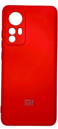 Накладка для Xiaomi 12 Silicone cover без логотипа красная