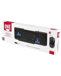 Проводной комплект клавиатура+мышь Smartbuy ONE черно-синий (SBC-230346-KB)