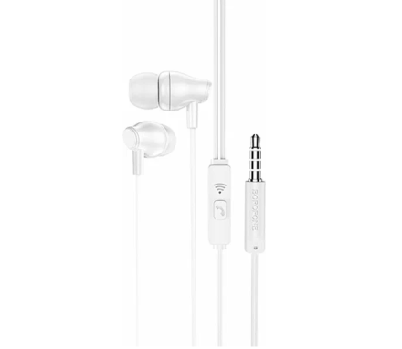  Наушники с микрофоном Borofone BM61 Wanderer 1.2м белые