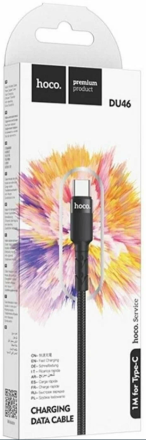  Usb Кабель-зарядка Type-C Hoco DU46 3A 1м черный