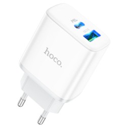 Сетевое зар. устр. Hoco C105A 1USB/1С PD/QC3.0 3A 20W белое