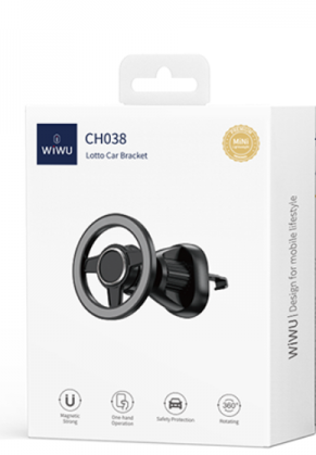 Держатель в автомобиль в воздуховод WIWU CH038 магнитный черный